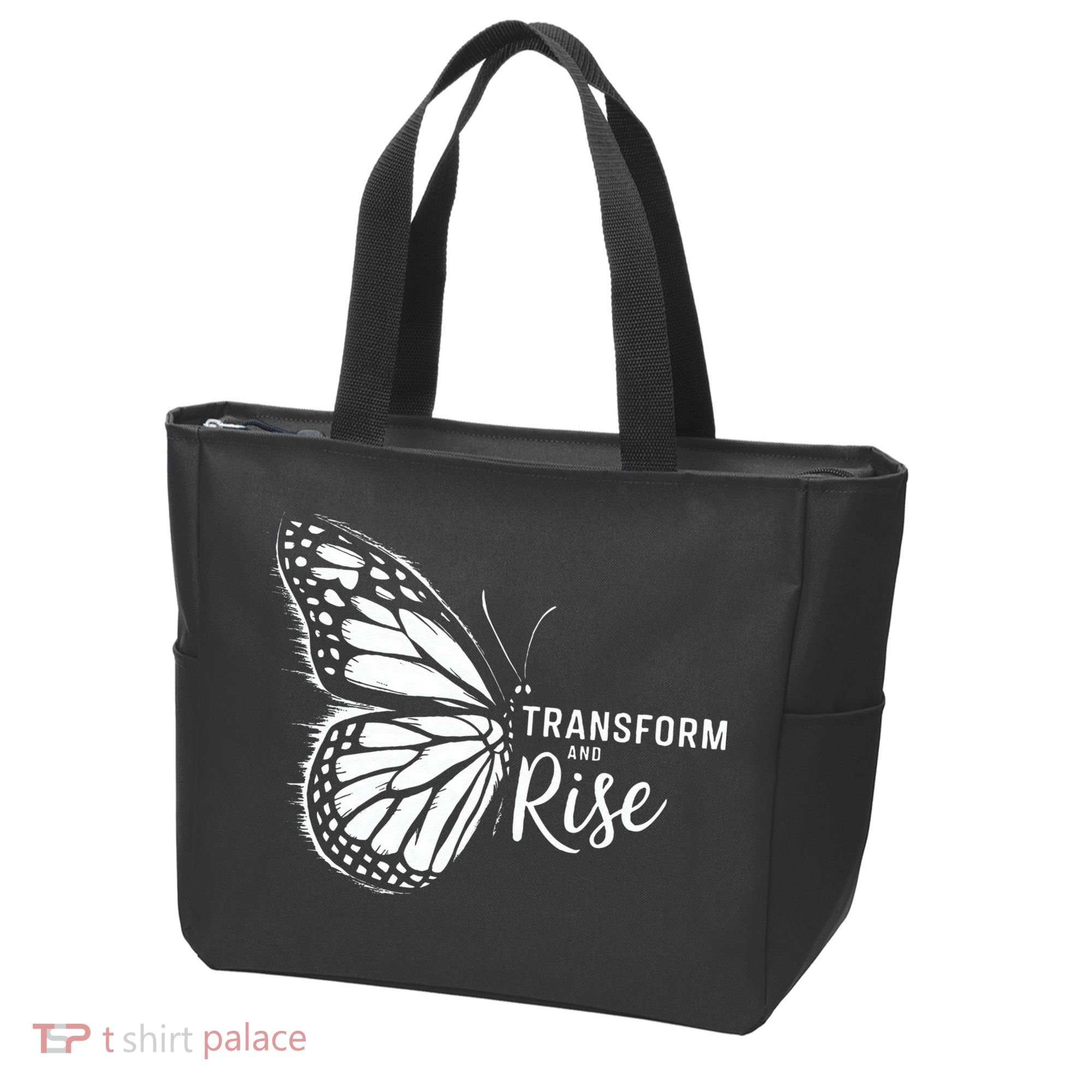 Transform And Rise Inspiring Butterfly Tote Bag