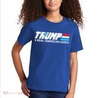 Trump A Real American Hero Kids T-Shirt thumb 2