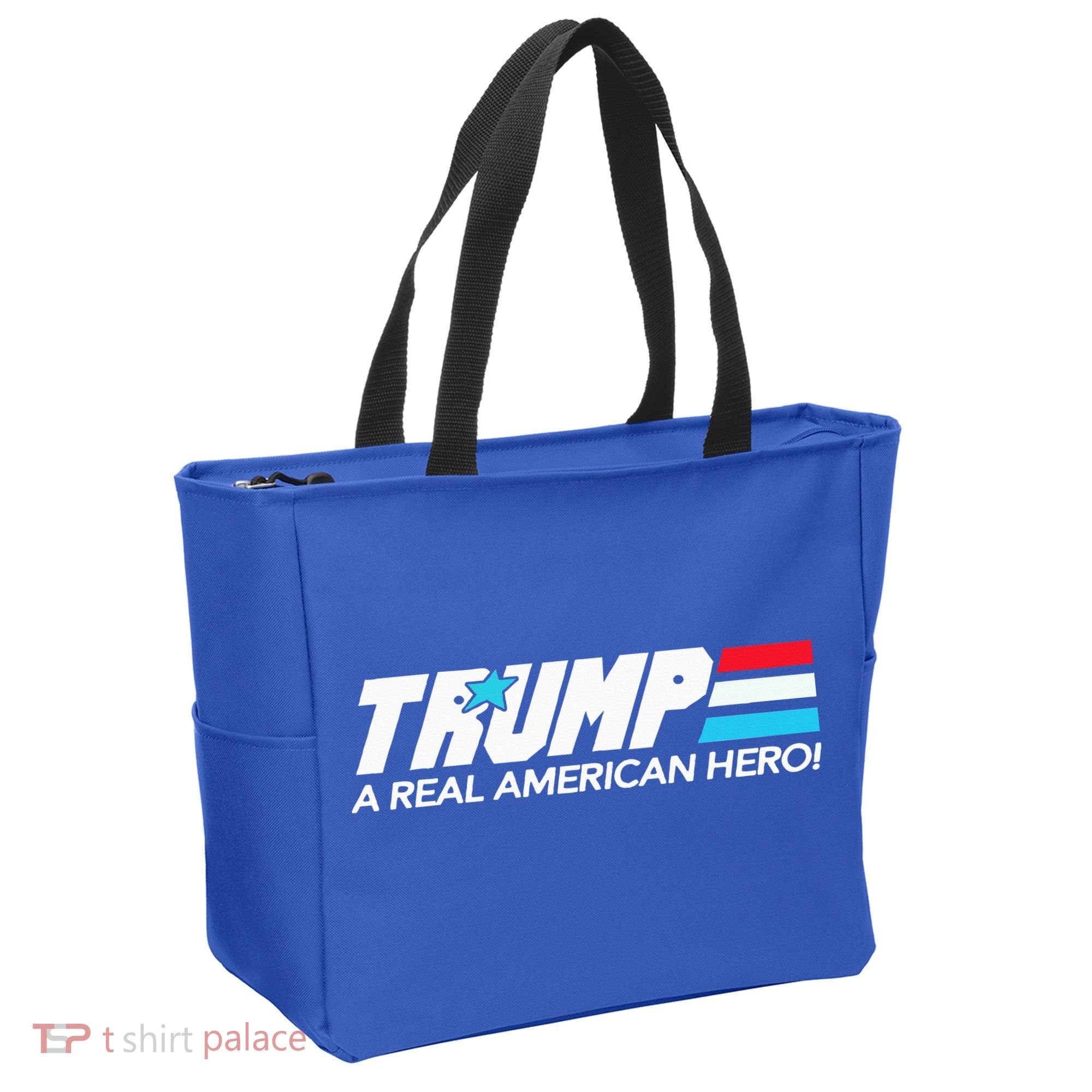 Trump A Real American Hero Tote Bag