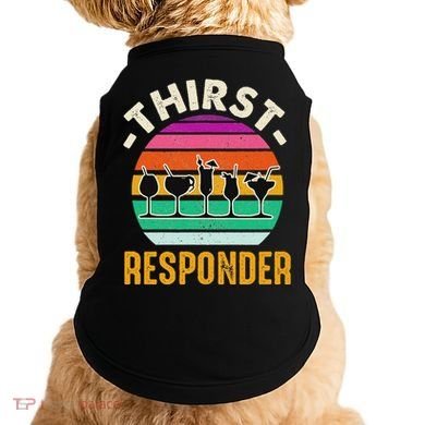 Thirst A Responder Funny Bartender Barman Barkeeper Barista Doggie Tank