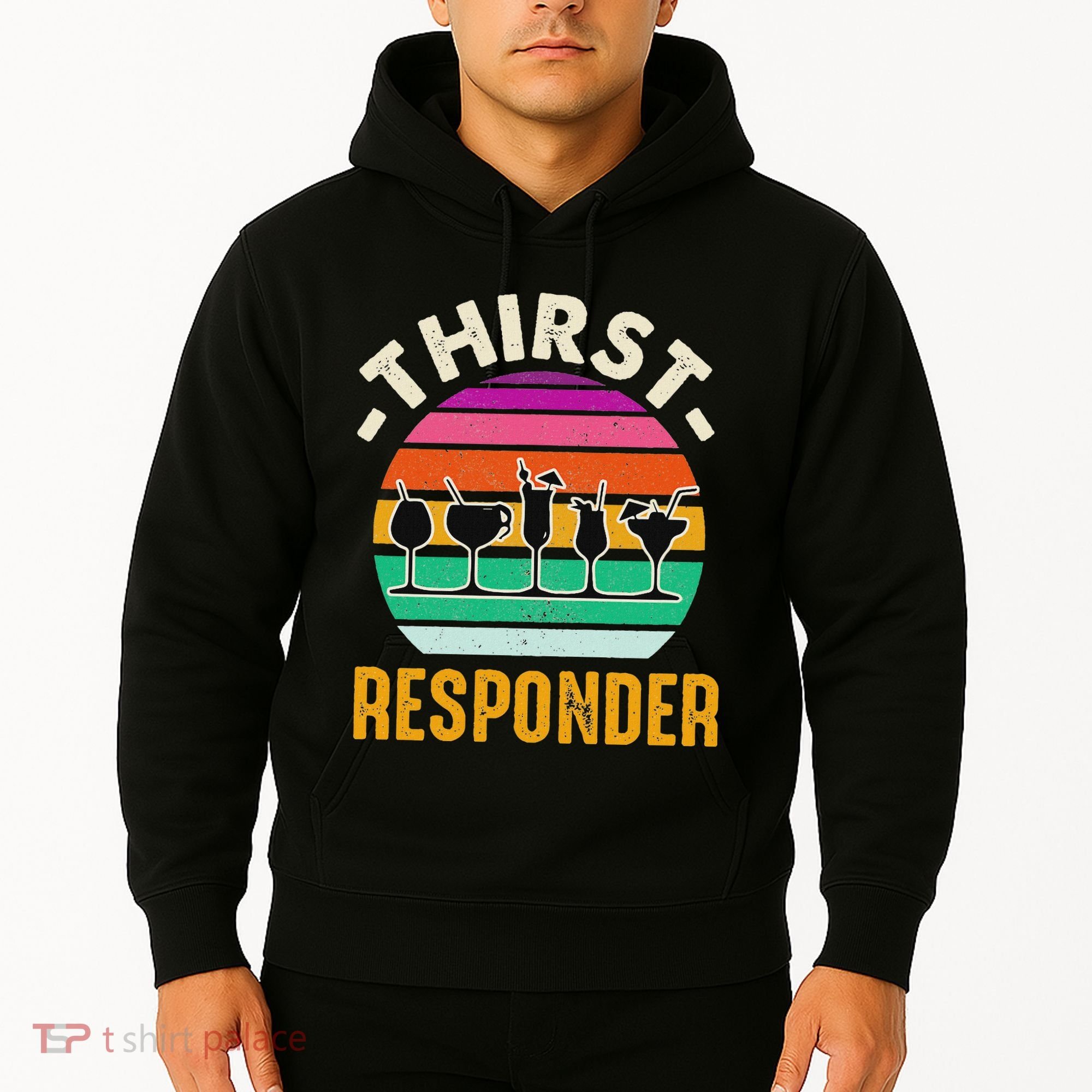 Thirst A Responder Funny Bartender Barman Barkeeper Barista Hoodie