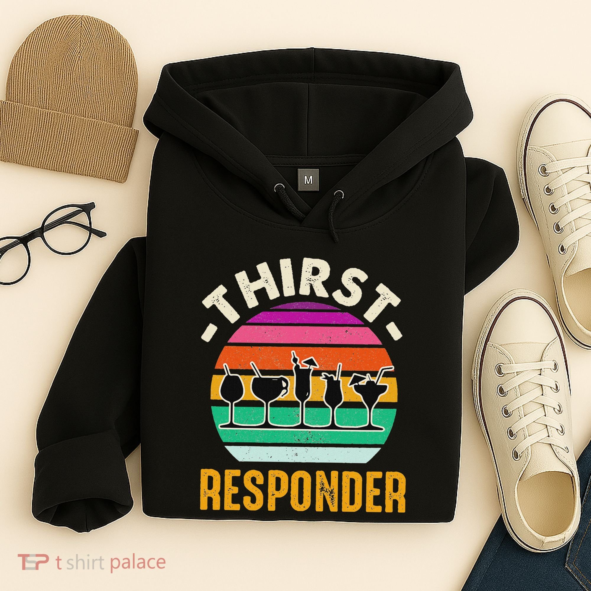 Thirst A Responder Funny Bartender Barman Barkeeper Barista Hoodie