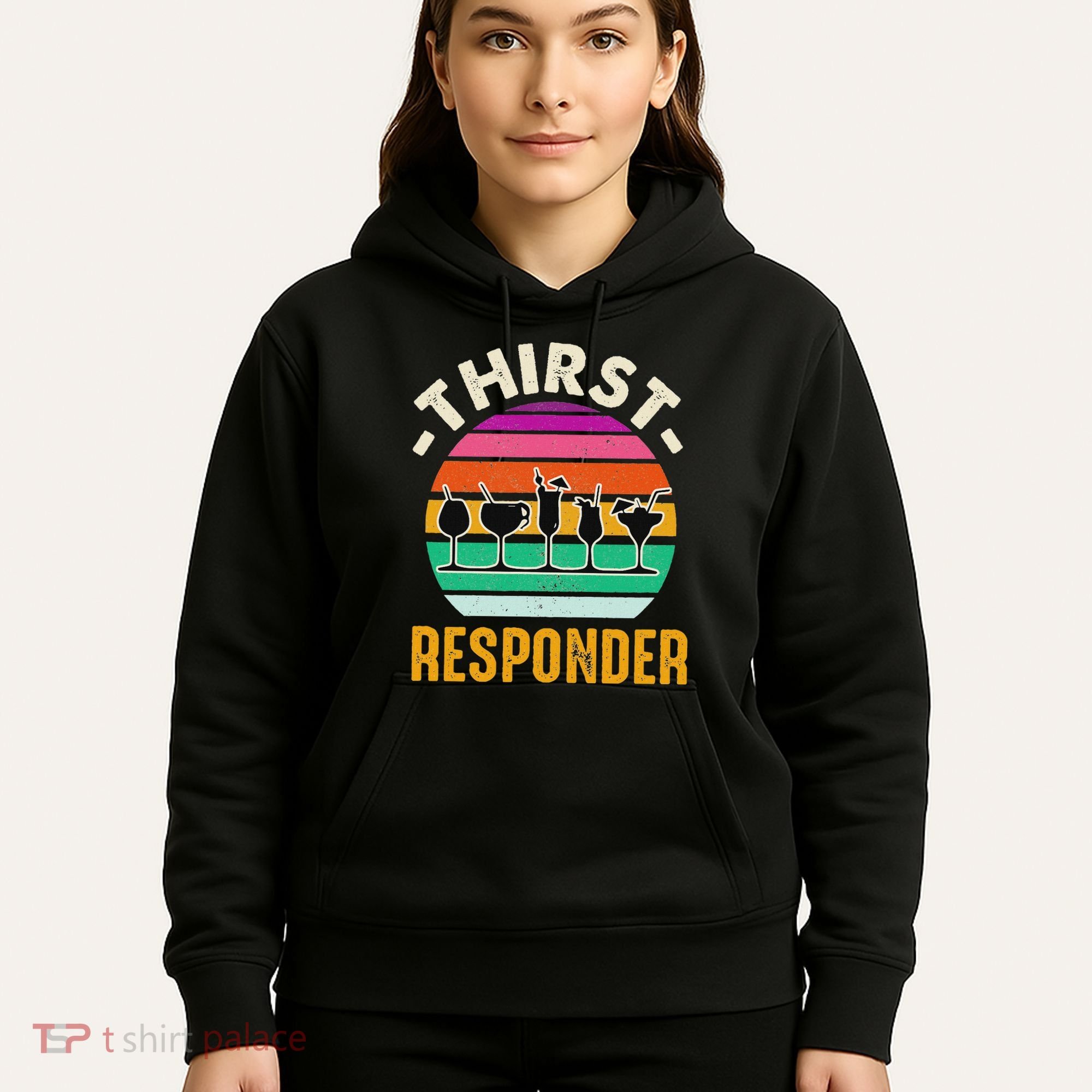 Thirst A Responder Funny Bartender Barman Barkeeper Barista Hoodie