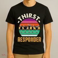 Thirst A Responder Funny Bartender Barman Barkeeper Barista T-Shirt thumb 3