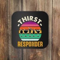 Thirst A Responder Funny Bartender Barman Barkeeper Barista Coaster thumb 0