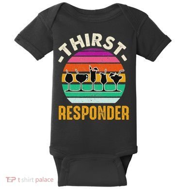 Thirst A Responder Funny Bartender Barman Barkeeper Barista Baby Bodysuit