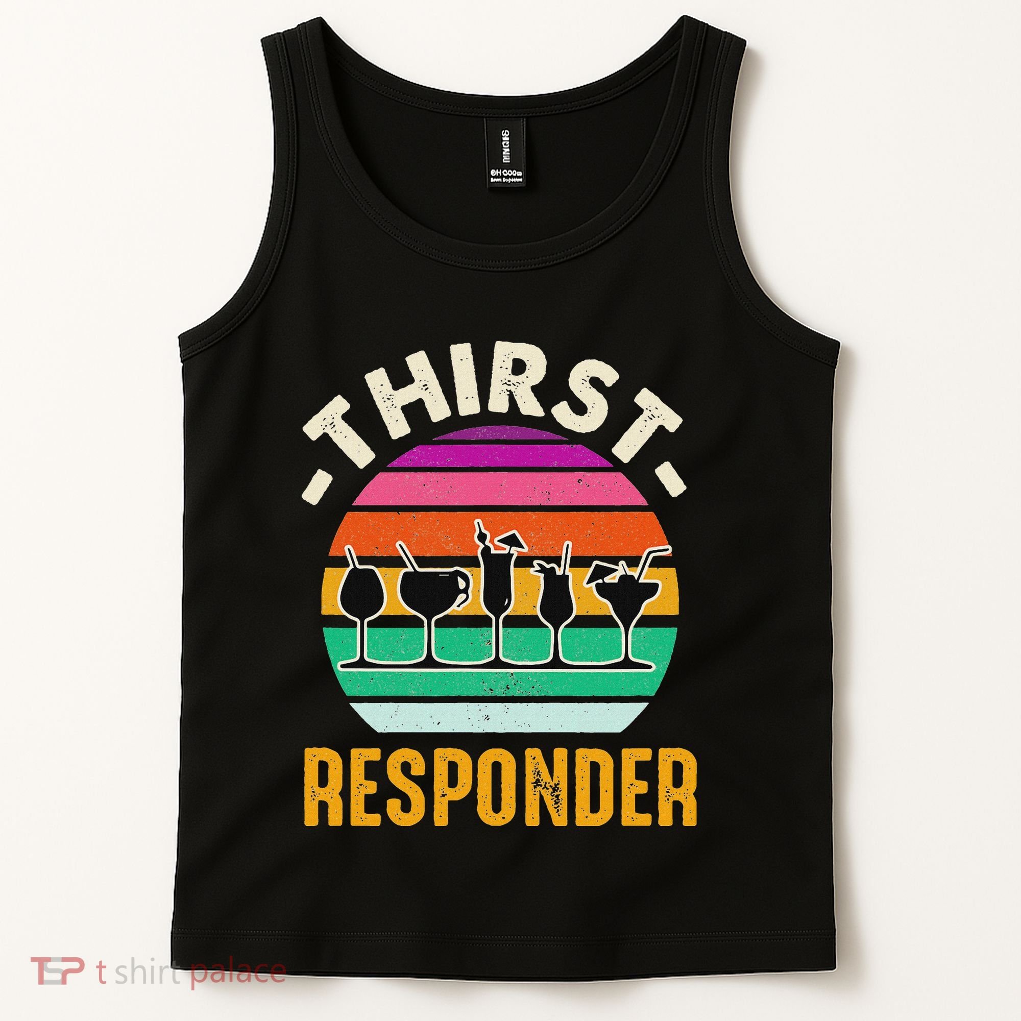 Thirst A Responder Funny Bartender Barman Barkeeper Barista Tank Top