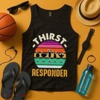 Thirst A Responder Funny Bartender Barman Barkeeper Barista Tank Top thumb 4