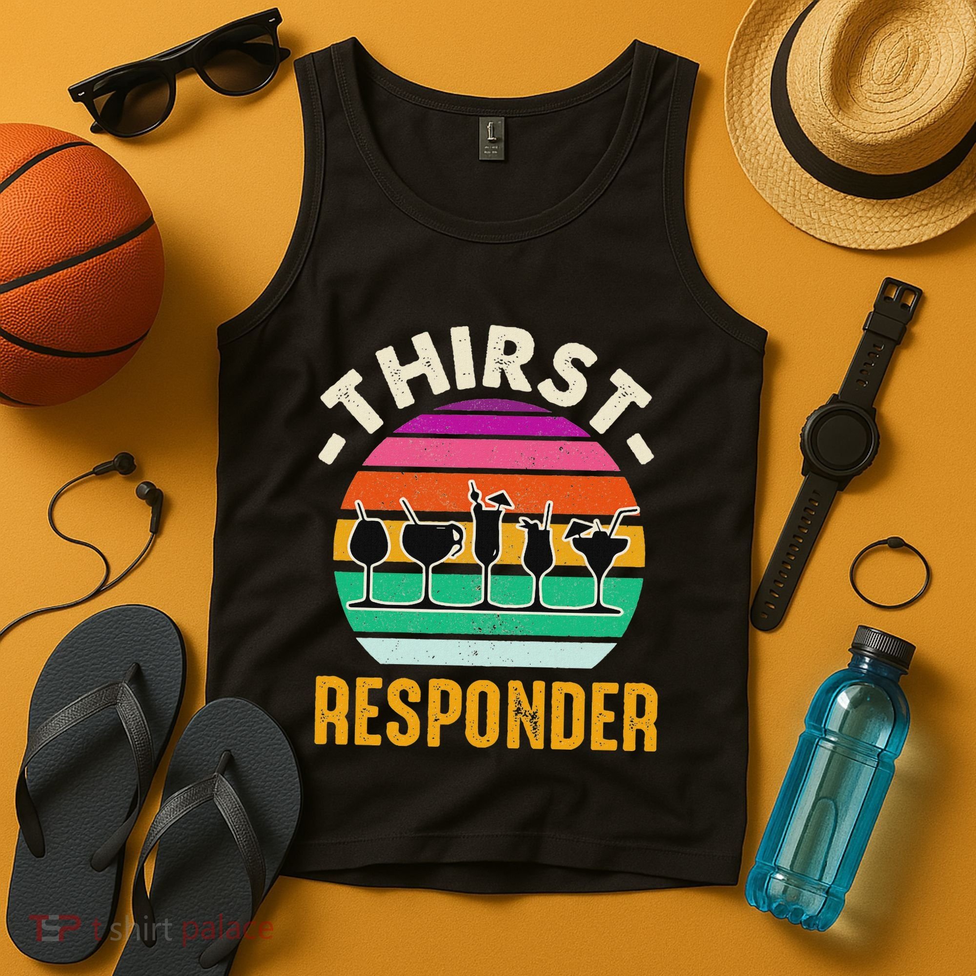 Thirst A Responder Funny Bartender Barman Barkeeper Barista Tank Top