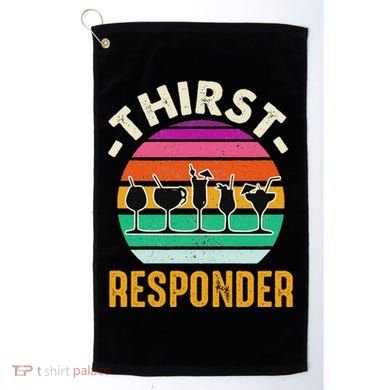 Thirst A Responder Funny Bartender Barman Barkeeper Barista Golf Towel
