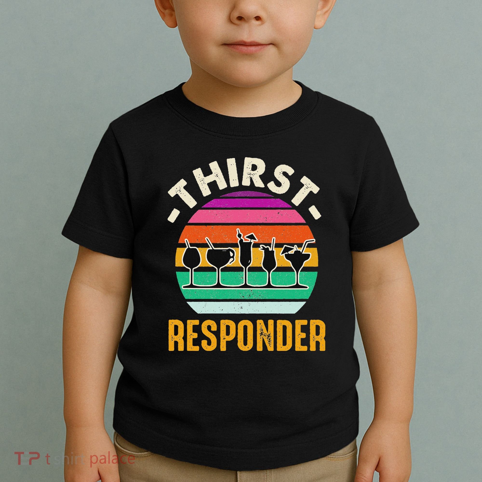 Thirst A Responder Funny Bartender Barman Barkeeper Barista Toddler T-Shirt