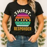 Thirst A Responder Funny Bartender Barman Barkeeper Barista Women's T-Shirt thumb 2