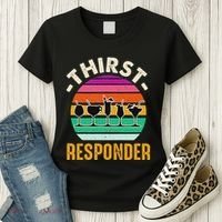 Thirst A Responder Funny Bartender Barman Barkeeper Barista Women's T-Shirt thumb 3