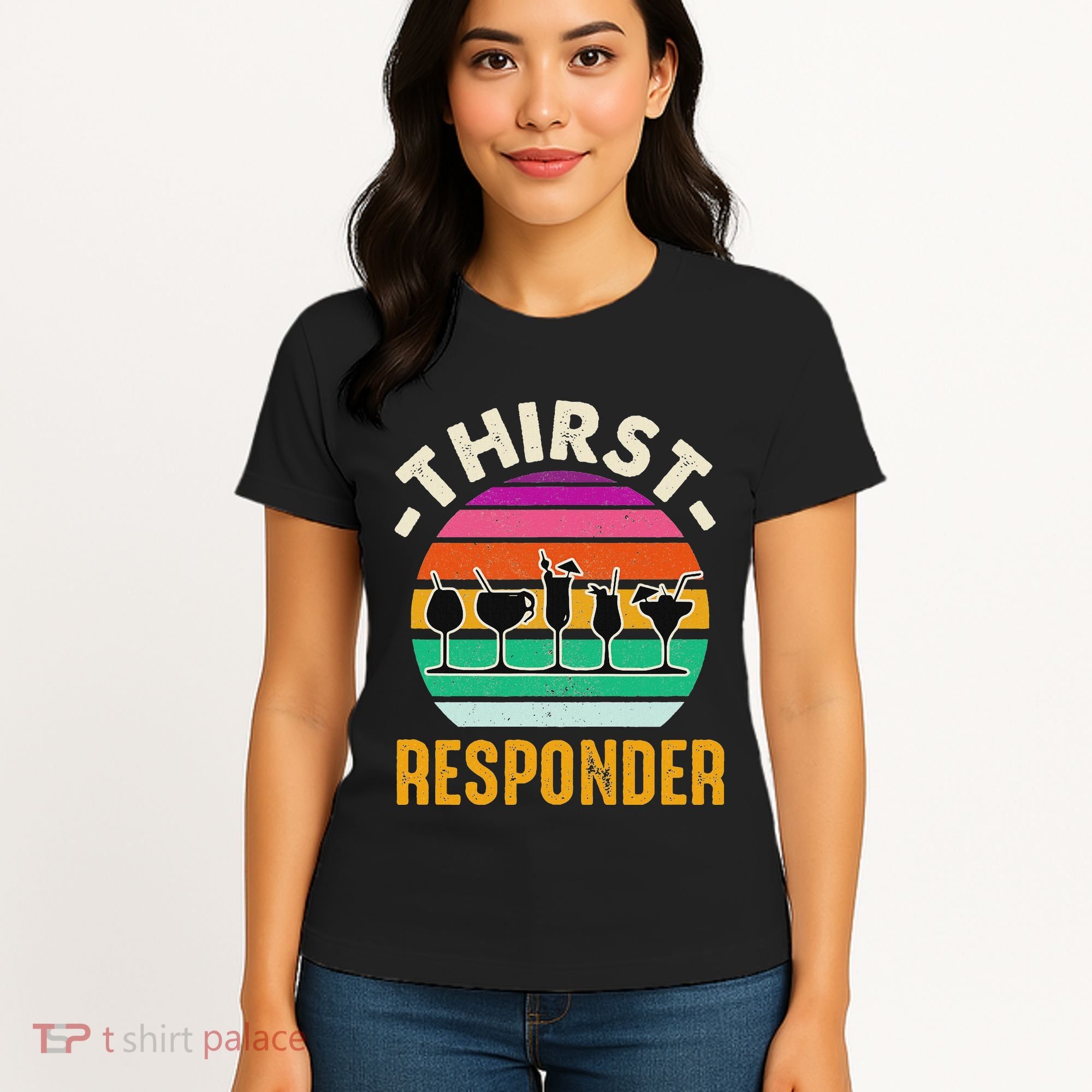 Thirst A Responder Funny Bartender Barman Barkeeper Barista Women's T-Shirt