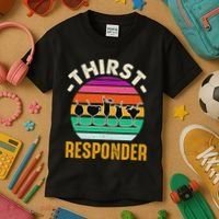 Thirst A Responder Funny Bartender Barman Barkeeper Barista Kids T-Shirt thumb 3