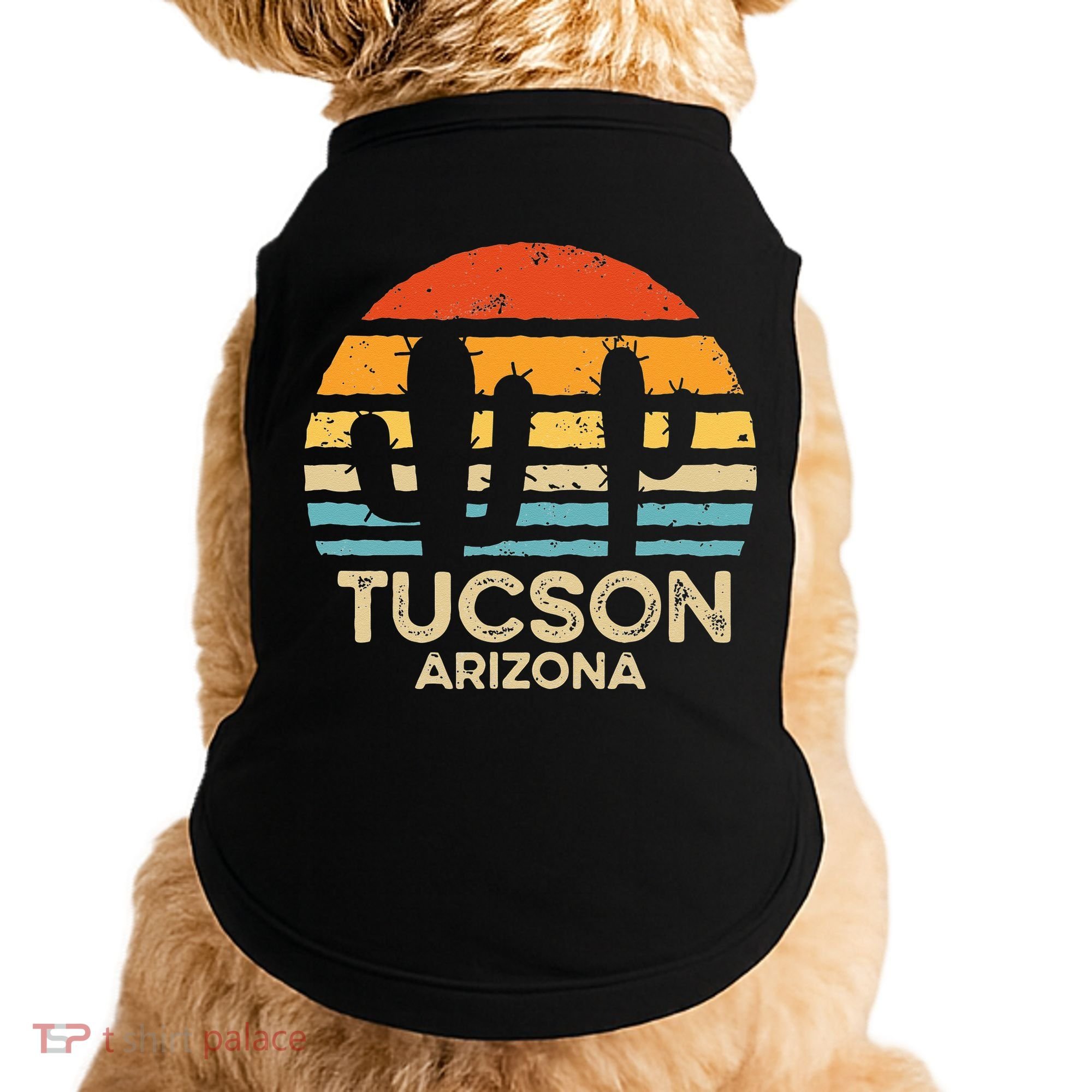 Tucson Arizona Retro Sunset Doggie Tank