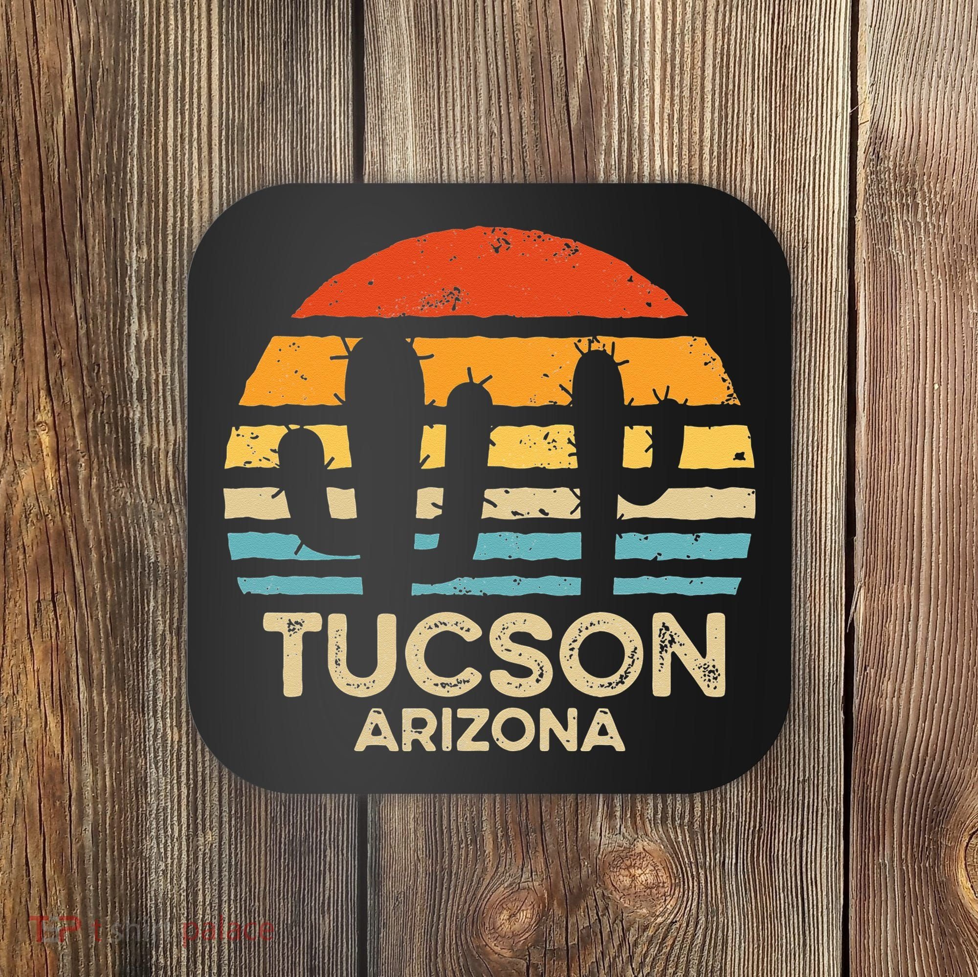 Tucson Arizona Retro Sunset Coaster