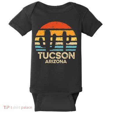 Tucson Arizona Retro Sunset Baby Bodysuit