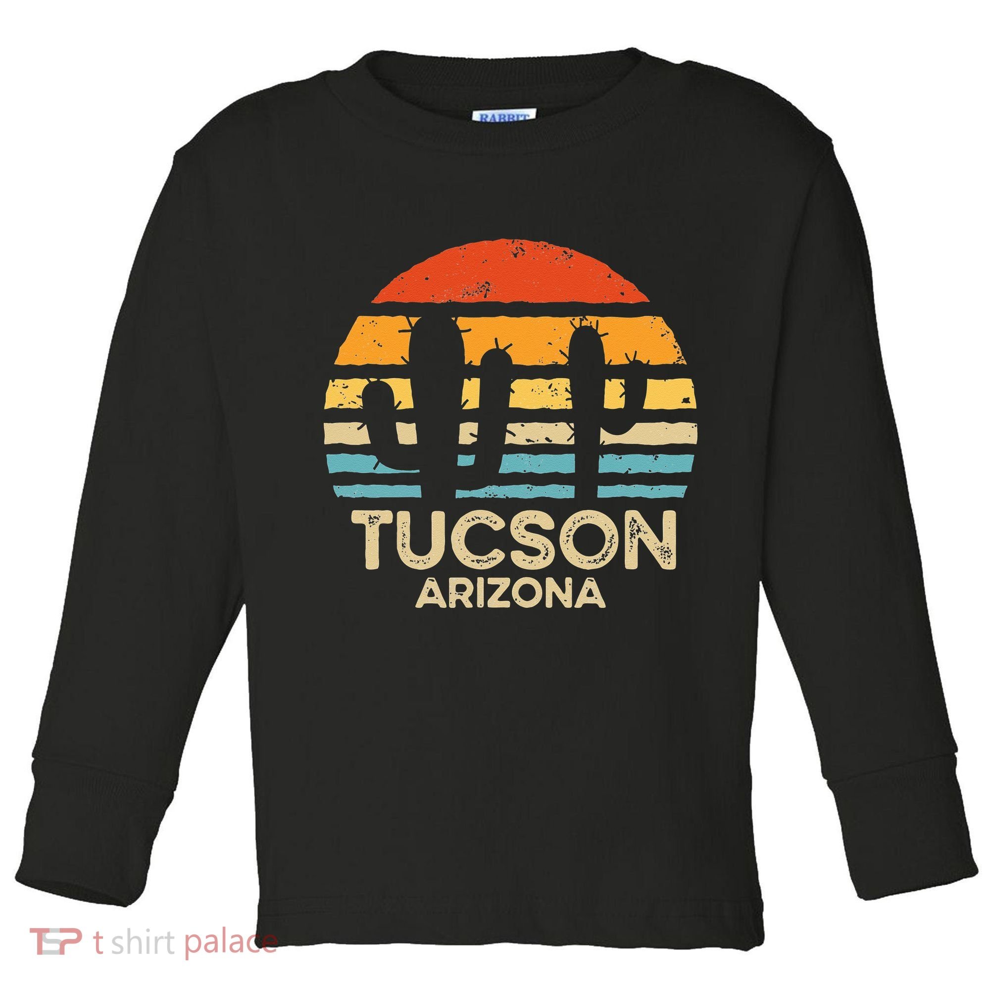 Tucson Arizona Retro Sunset Toddler Long Sleeve Shirt