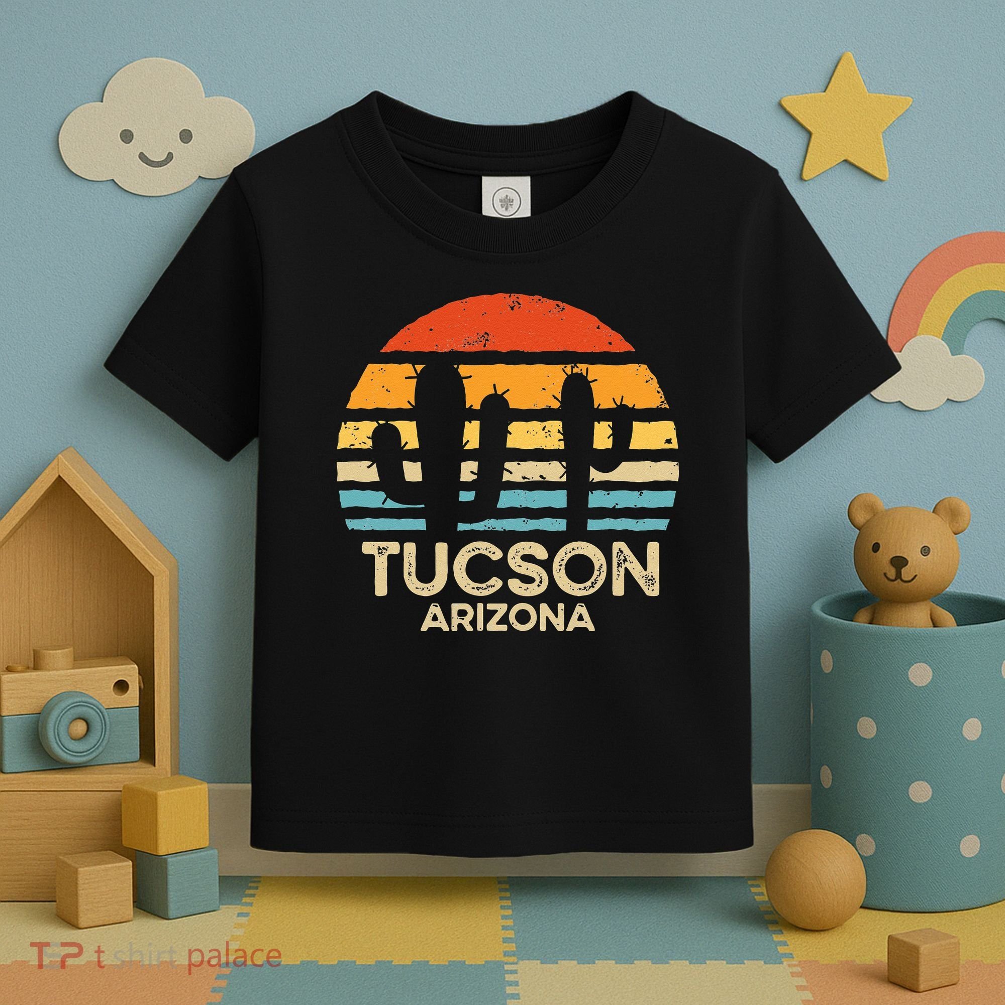 Tucson Arizona Retro Sunset Toddler T-Shirt