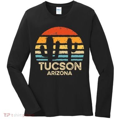 Tucson Arizona Retro Sunset Women's Long Sleeve Shirt