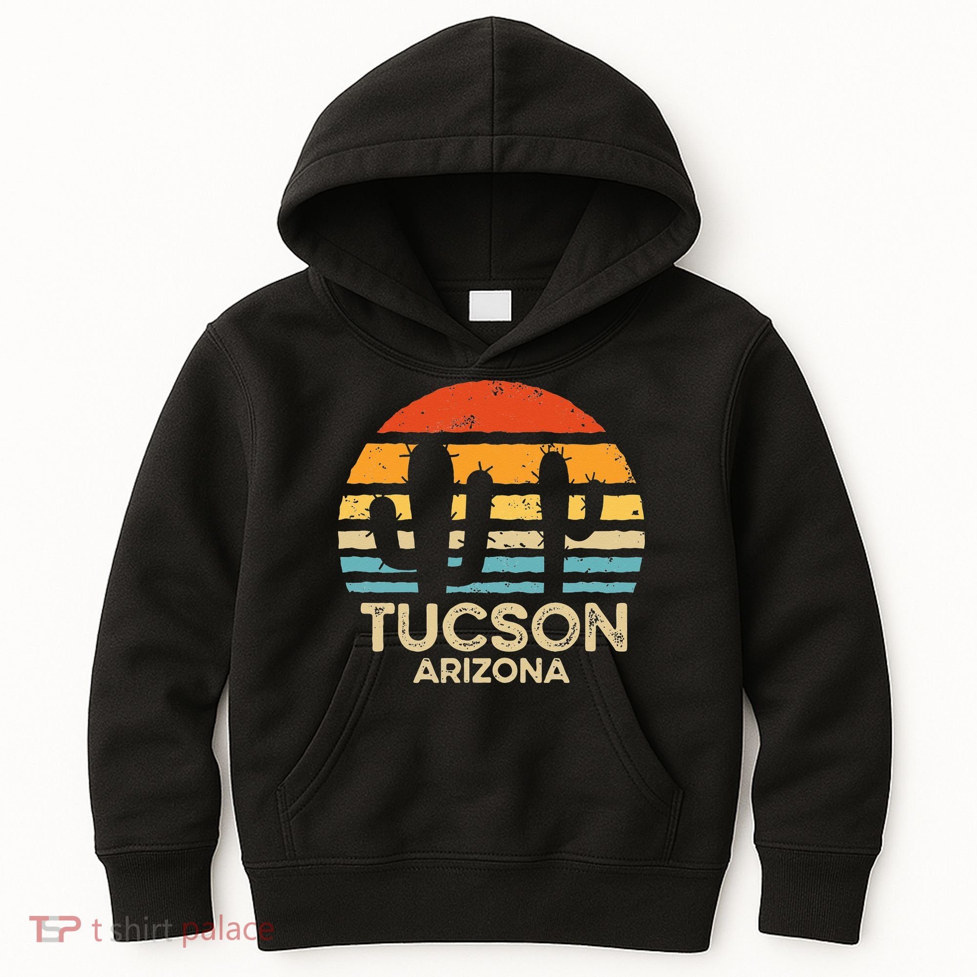 Tucson Arizona Retro Sunset Kids Hoodie