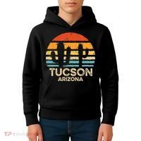 Tucson Arizona Retro Sunset Kids Hoodie thumb 4