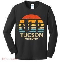 Tucson Arizona Retro Sunset Kids Long Sleeve Shirt thumb 0