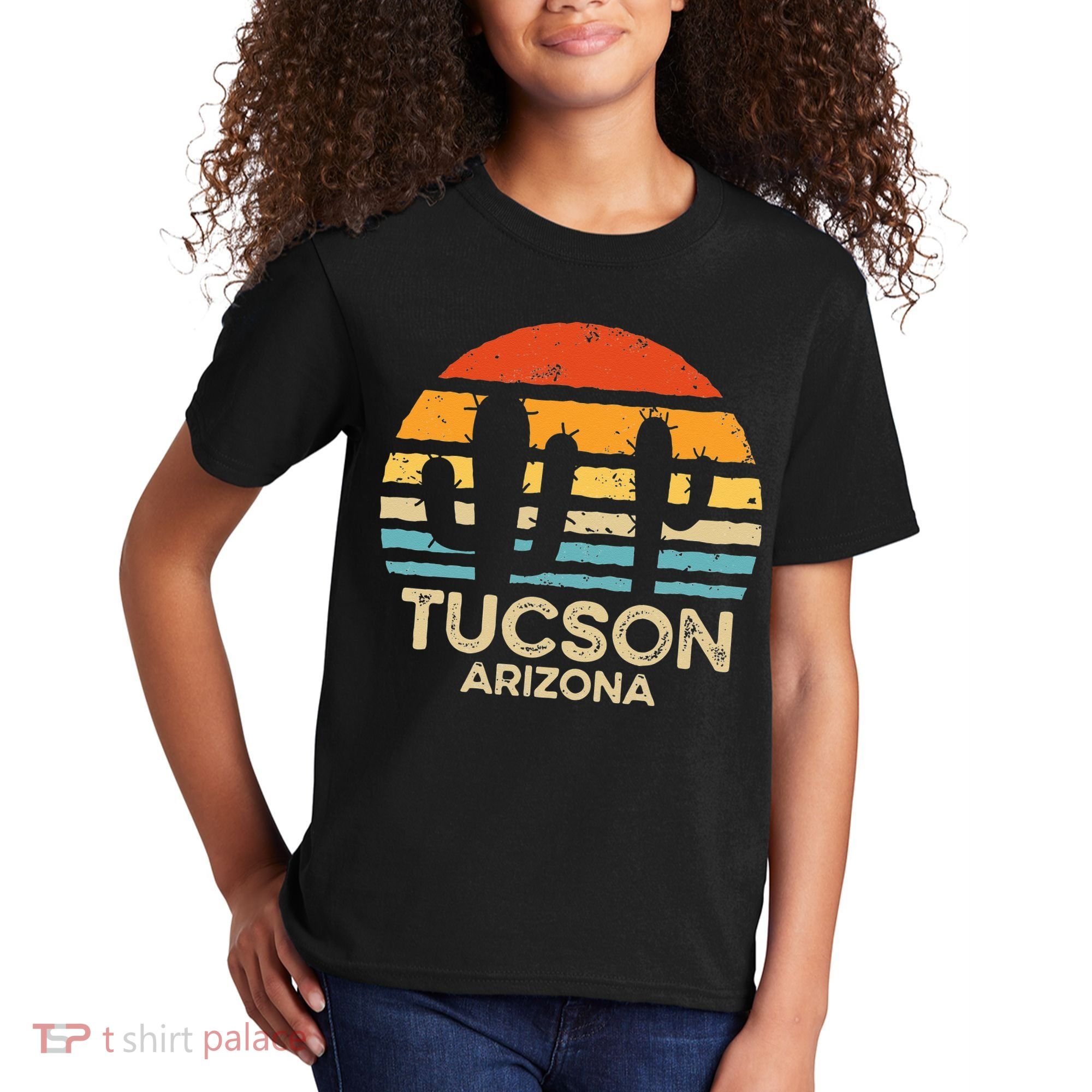 Tucson Arizona Retro Sunset Kids T-Shirt