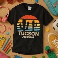 Tucson Arizona Retro Sunset Kids T-Shirt thumb 3