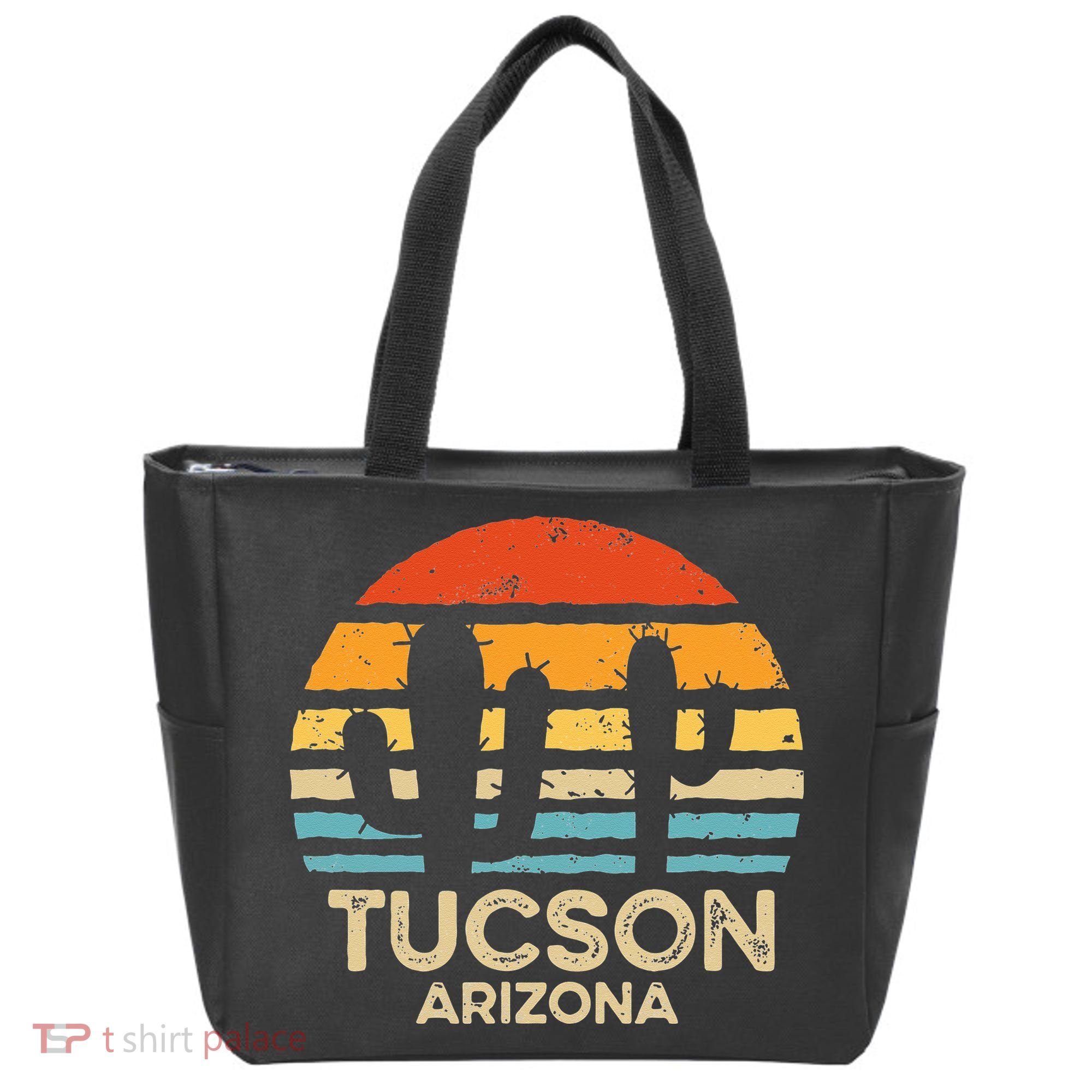 Tucson Arizona Retro Sunset Tote Bag