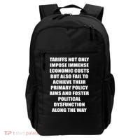 Tariffs Foster Political Dysfunction Backpack thumb 0