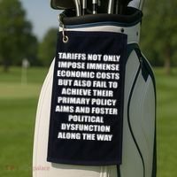 Tariffs Foster Political Dysfunction Golf Towel thumb 2