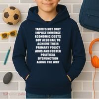 Tariffs Foster Political Dysfunction Kids Hoodie thumb 2