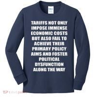 Tariffs Foster Political Dysfunction Kids Long Sleeve Shirt thumb 0