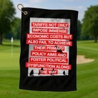 Tariffs Foster Political Dysfunction Trump  Golf Towel thumb 1