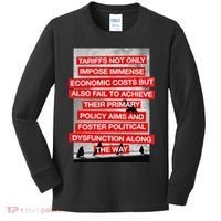 Tariffs Foster Political Dysfunction Trump  Kids Long Sleeve Shirt thumb 0