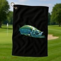 Tarpon Swimming Golf Towel thumb 1