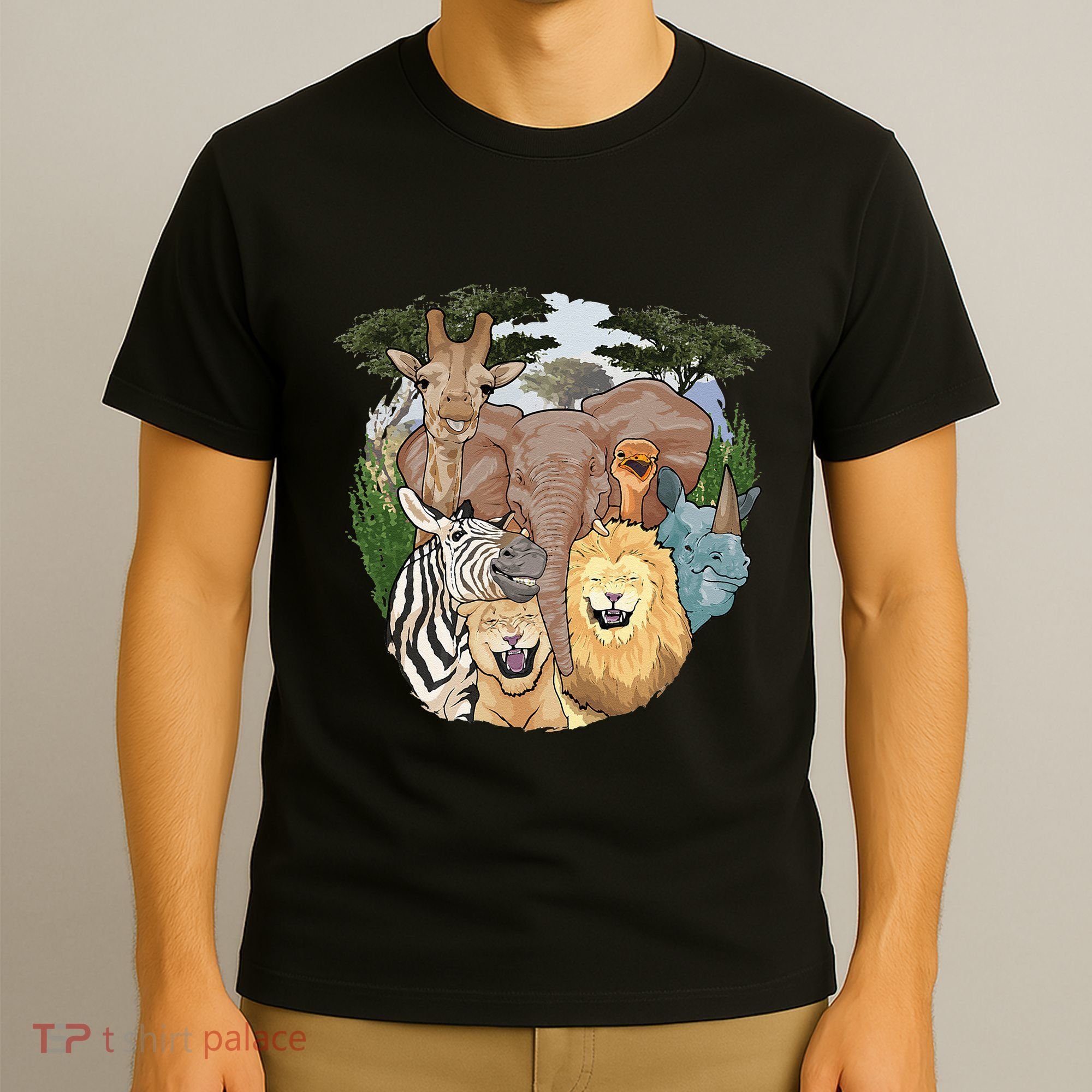 The African Selfie Savanna Africa Safari Animals Zoo Keeper T-Shirt