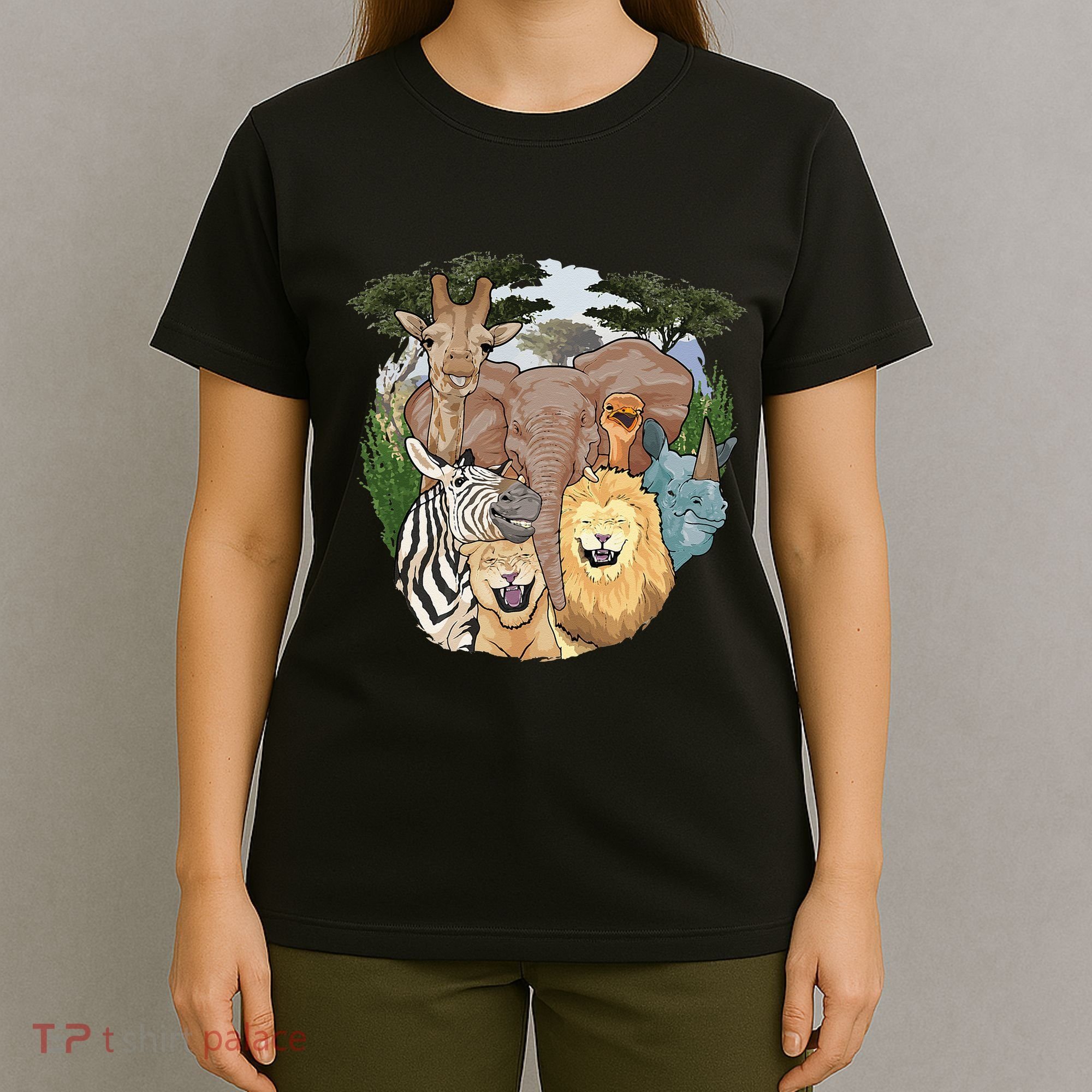 The African Selfie Savanna Africa Safari Animals Zoo Keeper T-Shirt