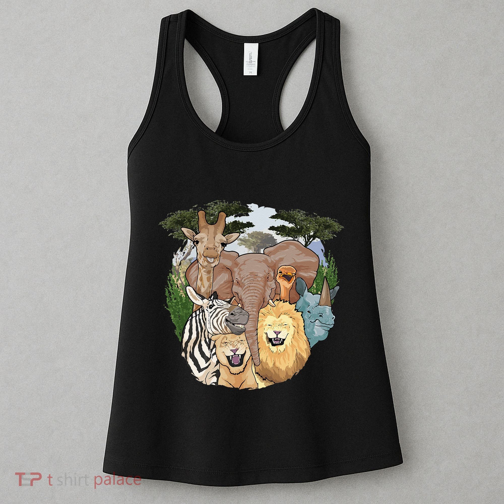 The African Selfie Savanna Africa Safari Animals Zoo Keeper Women's Tank Top