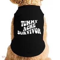 Tummy Ache Survivor Retro Doggie Tank thumb 0