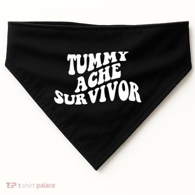Tummy Ache Survivor Retro USA-Made Doggie Bandana