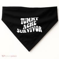 Tummy Ache Survivor Retro USA-Made Doggie Bandana thumb 0