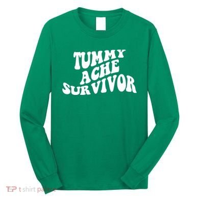 Tummy Ache Survivor Retro Long Sleeve Shirt