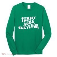 Tummy Ache Survivor Retro Long Sleeve Shirt thumb 0
