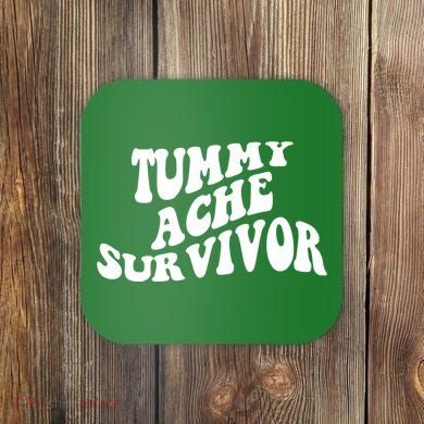 Tummy Ache Survivor Retro Coaster