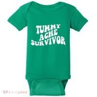 Tummy Ache Survivor Retro Baby Bodysuit thumb 0