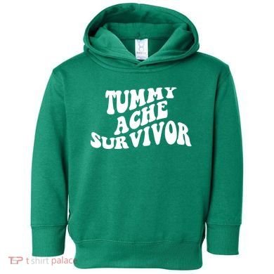 Tummy Ache Survivor Retro Toddler Hoodie