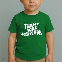 Tummy Ache Survivor Retro Toddler T-Shirt thumb 2